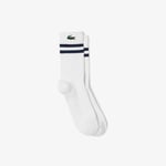 Lacoste Chaussettes Sport coton respirant Taille 35/38 Blanc/bleu Marine