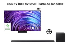 Samsung Pack TV AI OLED 65'' S95D + Barre de son ultra-fine S-Series S810D