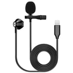 Kinsman Lavalier Clip-on Lapel with Earpiece Mic Microphone Lightning Connector