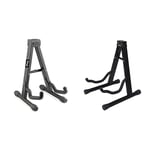 Stagg SUVM-A100BK Foldable A Stand for Ukuleles, Mandolins and Violins - Black & KEPLIN Guitar Stand A Frame Foldable Universal Fits All Guitars Acoustic Electric Bass Stand A (Guitar Stand)