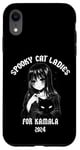 Coque pour iPhone XR Chat effrayant pour Kamala Harris Tim Walz 2024 Crazy Cat