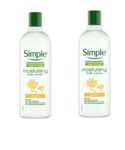 2 X 400ml Simple Kind to Skin Moisturising Bath Soak With Natural Camomile 