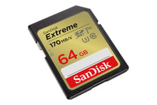 SanDisk Extreme - flash-minneskort - 64 GB - SDXC UHS-I