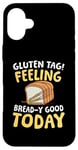 Coque pour iPhone 16 Plus Étiquette gluten Se sentir bien aujourd'hui pour un régime sans pain