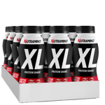 12 x Nutramino Pro XL ProteinShake, 475 ml, Jordgubb