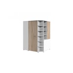 Armoire dressing enfant contemporaine Johane Blanc/chêne JOKER blc/chêne : armoire