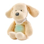 Nattou Peluche Veilleuse Chien, Sleepy, 7 Teintes Naturelles, Boîte à Musique intégrée, Batterie Rechargeable USB, 19,3 x 11 x 30,5 cm, Végétalien, Peluche/Polyester, Vanille