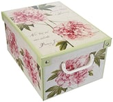 Lavatelli Collection Peonie Pivoines Boite de Rangement avec Couvercle, Boite en carton, Rangement Vetement, Rangement Chambre, Bureau, Panier de Rangement, Organisateur Tiroir, Boite Cadeau, SMALL