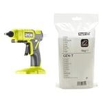 RYOBI - Pistolet à colle 2 températures 18V - 130°C / 200°C - chauffe en 2 à 3 min & Rapid GEN-T 12mm Glue Sticks for Glue Guns, High-Resin Hot Glue Gun Sticks