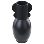 Vase à Fleurs Contemporain 29 cm Forme Abstraite en Porcelaine Noire Mytilene