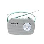 Halterrego Radio Style rétro AM/FM, BT V5.0, Lecteur USB et Carte Micro SD, 3w RMS, Aux in et Prise Casque. Adaptateur ou Port USB-C, Vert