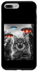 Coque pour iPhone 7 Plus/8 Plus Maine Coon Cat Selfie avec Alien OVNI Homme, Femme, Enfant