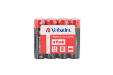 Verbatim – Alkaline battery AA 4 Pack shrink (49501)