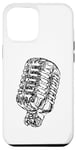 Coque pour iPhone 12 Pro Max Classic Retro Vocal Microphone Vintage