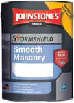 New Improved Johnstone's Stormshield Smooth Masonry Paint Brilliant White 5L