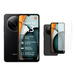 Pack Smartphone Xiaomi Redmi A3 128Go 4G Noir avec Coque et Verre Trempé