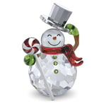 Swarovski 2023 Holiday Cheers Dulcis Snowman Figurine, White and Multi-Coloured Crystals, from the Holiday Cheers Collection