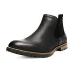 Bruno Marc Bottes Homme Classique Chelsea Boots pour Hommes Confortable Bottine Homme Durable,Size 44.5,Noir,Philly-2