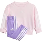 adidas 3-Stripes FT Joggedrakt Barn - Lilla/Rosa - str. 86