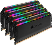 Corsair Dominator Platinum RGB 32 GB (4 x 8 GB) DDR4 3200 MHz C16, Enthusiast RGB LED Illuminated Memory Kit - Black