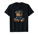 Friendly Teddy in Police Uniform Costume for Boys and Girls T-Shirt