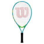 Wilson US Open Jr Tennis Racket, For Kids, Aluminium, Blue / Green, 21