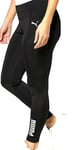 New Womens Puma 586492 01 Side Logo Leggings Slim Black Size L