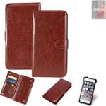 CASE FOR Motorola Moto G85 5G BROWN FAUX LEATHER PROTECTION WALLET BOOK FLIP MAG