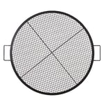 VEVOR Grille de Cuisson 91 cm de Diamètre Grille de Barbecue Ronde en Acier Capacité de Charge de 20 kg Matériel Ustensile avec Marque en X pour Foyer Braséro BBQ Grillade Pique-Nique Camping Jardin