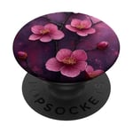 Fleur de cerisier japonais Fleur Violet PopSockets PopGrip Adhésif