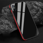 Sulada Tempered Glass TPU Metal cover (iPhone Xr) - Rød