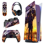 PlayVital Breaking Dawn Full Set Skin Decal for PS5 Console Disc Edition, Sticker Vinyl Decal Cover for PS5 Controller & Charging Station & Headset & Media Remote