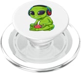 Video Gamer Alien Gaming UFO Extraterrestrial Pew Gamer Kids PopSockets PopGrip for MagSafe