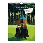 Grupo Erik - Calendrier Mural A3 Harry Potter 2025 | 12 Mois, Janvier à Décembre | Univers Poudlard - 29,7x42 cm