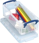 Really Useful Plastic Storage Box 0.9 Litre Clear