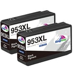 KINGWAY 953XL Ink Cartridges Black for HP 953 953XL Ink Cartridges Black for HP Officejet Pro 7720 7740 8710 8720 8210 8715 8725 7730 8718 8728 8218 8730 8740 Inkjet Printer, 2 Pack