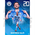 Be The Star Posters Man City FC Silva Action 21/22 Poster A3 Produit sous licence officielle