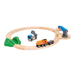 WORLD BRIO® Startset godståg med kran