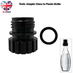 Black adapter for Sodastream crystal glass to plastic bottle