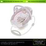 PINK Newborn Baby Bouncer Soothing Music Vibration Lion Toys Gift Soft RockerB58