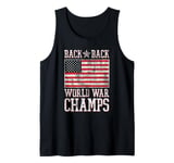 Trendy Back To Back World War Champs American Flag Tank Top