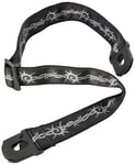 D'Addario Accessories Locking Guitar Strap - Guitar Accessories - Electric Guitar Strap, Acoustic Guitar Strap, Acoustic Electric Guitar Strap and Bass Guitar Strap - Barbed Wire