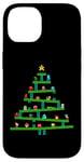 iPhone 14 8 Bit Retro Gaming Christmas Tree Case