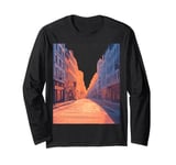 Picturesque City Street Urban Scene Long Sleeve T-Shirt