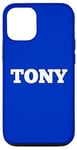 Coque pour iPhone 12/12 Pro Tony Étiquette personnalisable sur le devant