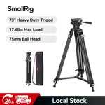 SmallRig 73" Pro Camera Tripod, Heavy-Duty Video Tripod w/ Manfrotto QR Plate