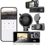 Dashcam för fram och insida, WiFi FHD 1080P HD Dashkamera för bilar, Mini bilkamera Dashcams med APP, Nattseende, 24H parkeringsläge, G-sensor, Loop Reco