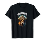 Bison NORTH DAKOTA Buffalo cowboy country western Fargo T-Shirt