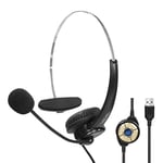 LogiLink HS0056 - Mono Headset, 1x USB-A Plug, Microphone