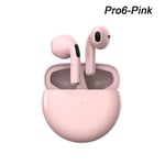 Air Pro 6 TWS Casque sans fil avec micro Fone Bluetooth ¿couteurs Sport ¿couteurs Pro6 J6 Casque pour Apple iPhone Xiaomi Huawei-Rose Casque_XINENGJI